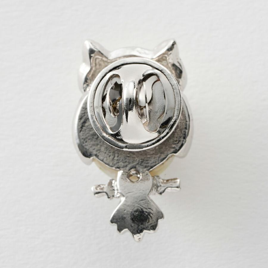 アクセサリー バッジ パール ふくろう 150743 真珠 白   イマックジュエリー公式 爆買 | ブランド登録なし | 02