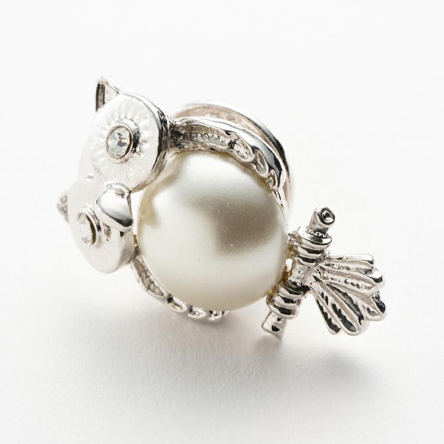 アクセサリー バッジ パール ふくろう 150743 真珠 白   イマックジュエリー公式 爆買 | ブランド登録なし | 05