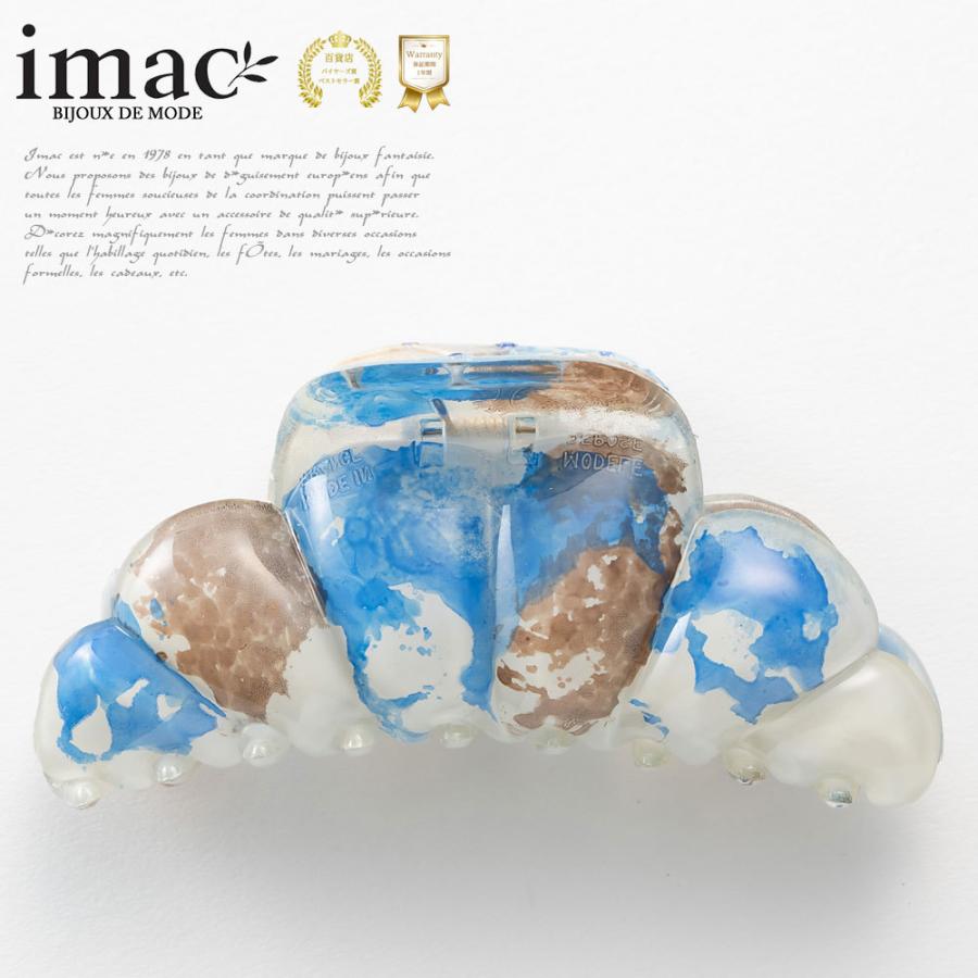 ヘアアクセサリー ヘアクリップ ローズ ブルー Lサイズ 150892  【イマックジュエリー公式】｜imac-jewelry
