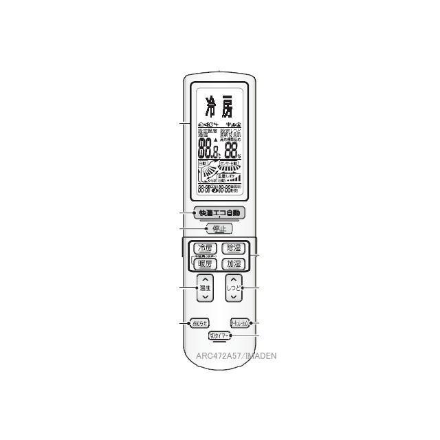 ダイキン（DAIKIN） ARC472A57｜エアコン用ワイヤレスリモコン