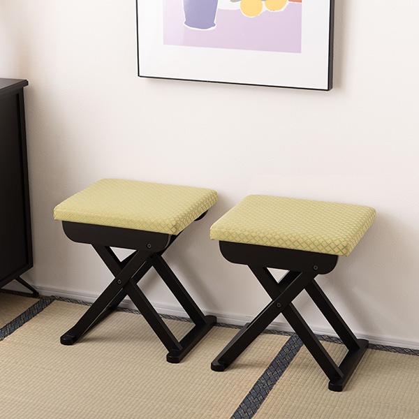 東谷 スツール お座敷 チェア 折りたたみ式 2脚セット 和風 椅子 法事