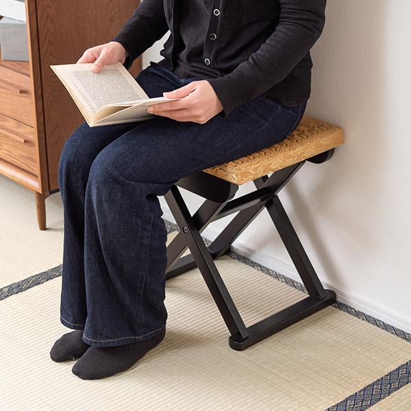 東谷 スツール お座敷 チェア 折りたたみ式 2脚セット 和風 椅子 法事