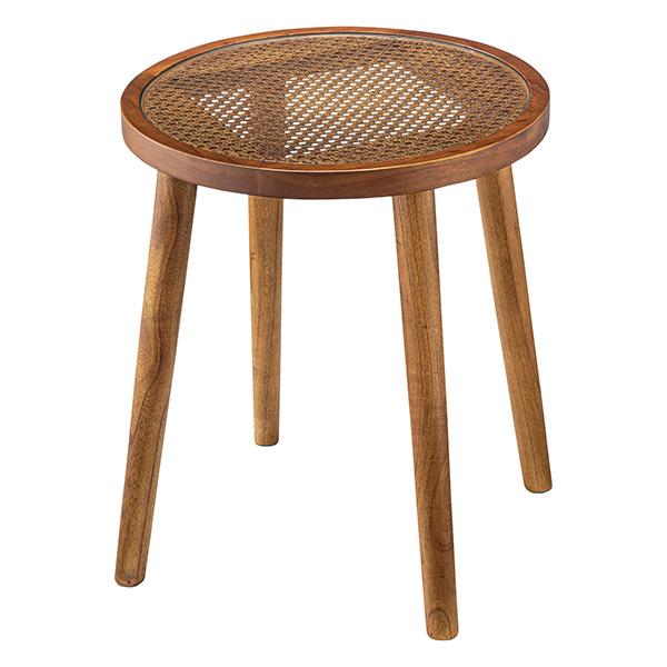 東谷 ラウンドガラステーブル M サイドテーブル 丸 高さ50cm 直径45cm