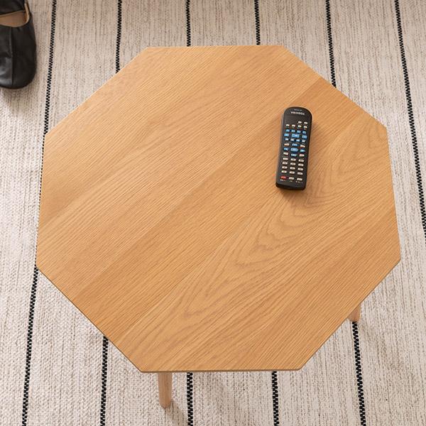 センターテーブル ローテーブル 木製 おしゃれ 北欧 8角形 ソファテーブル オーク材｜imadoki-dept｜06