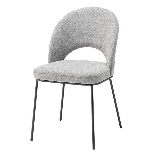 グレー 布地 ダイニングチェア モダン 東谷 ダイニングチェア おしゃれ 布張り 布 椅子 スチール脚 布 グレー