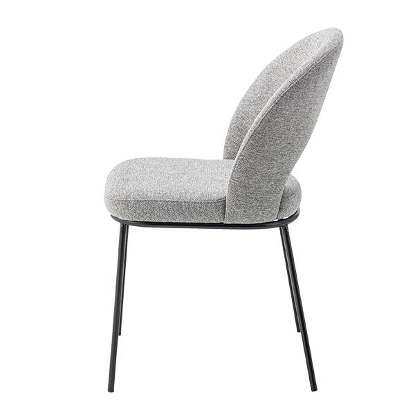 東谷 ダイニングチェア おしゃれ 布張り 布 椅子 スチール脚 布 グレー