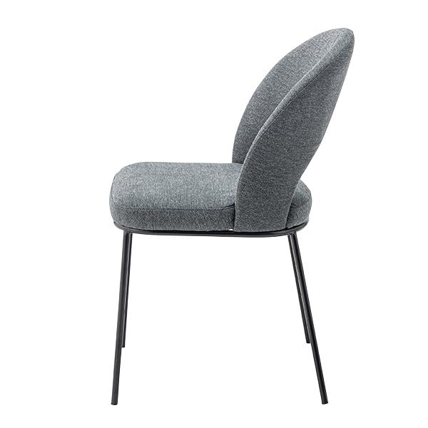 東谷 ダイニングチェア おしゃれ 布張り 布 椅子 スチール脚 布 グレー