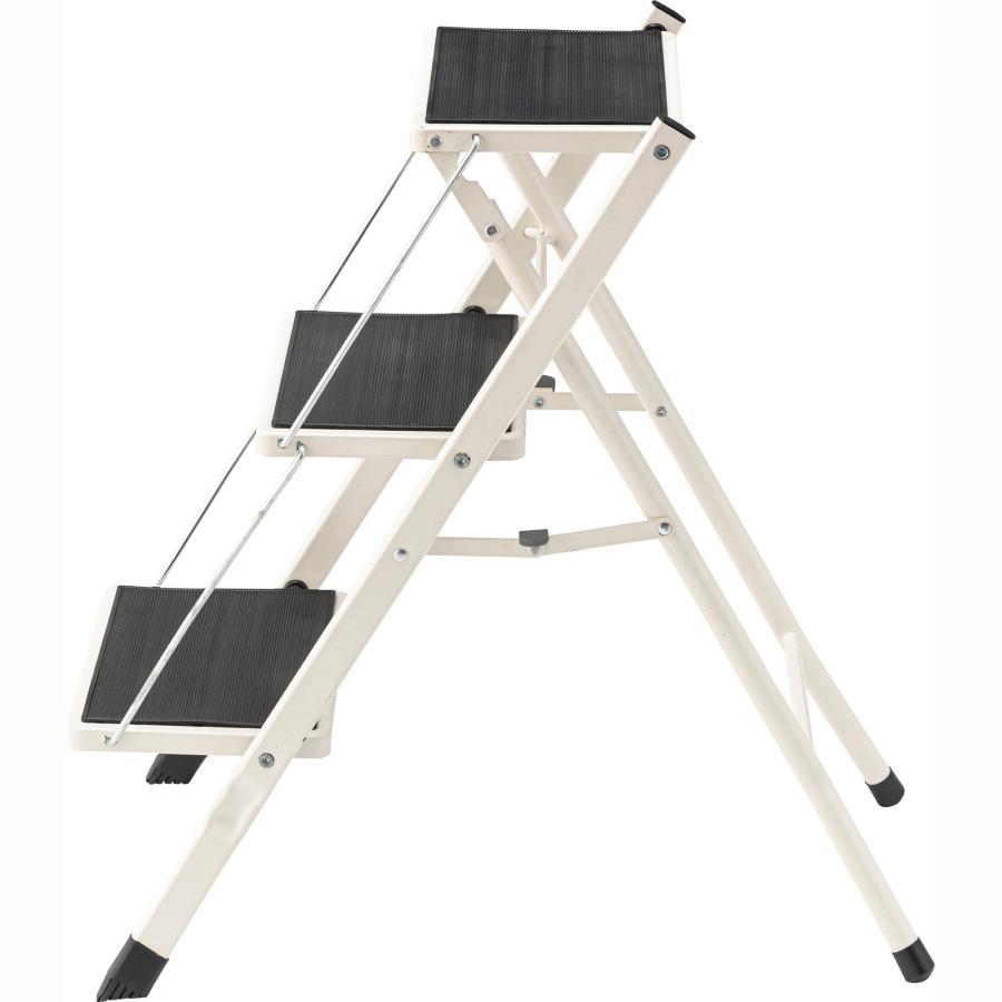 脚立 おしゃれ 3段 ステップ台 折りたたみ スリム 安い 椅子にもなる ブラウン PC344今どきひゃっか店 通販 Yahoo!ショッピング