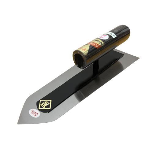 カネミツ ハイボンド中塗型先細鏝 270mm 0.4mm厚 本焼 左官鏝 : 今戸屋
