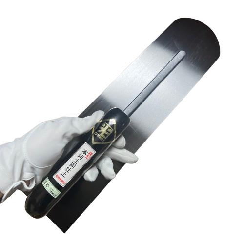 カネミツ 土間仕上鏝 390mm 0.7mm厚 本焼 楽々グリップ仕様 カシメ