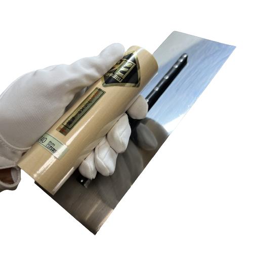 角鏝 240mm 0.5mm厚 ステンレス 背金付 左官コテ カネミツ : 今 角鏝 240mm 0.5mm厚 ステンレス 背金付 左官コテ カネミツ : 今