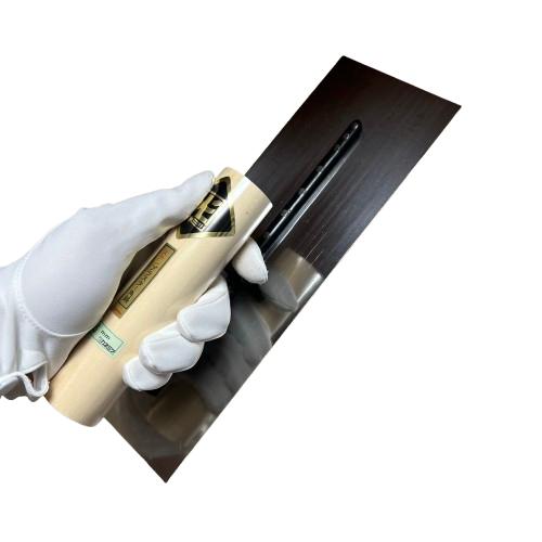 カネミツ　額入り　左官鏝 カネミツ 角鏝 285mm 0.5mm厚 油焼 背金付 左官鏝 : 今戸屋建材ヤフー