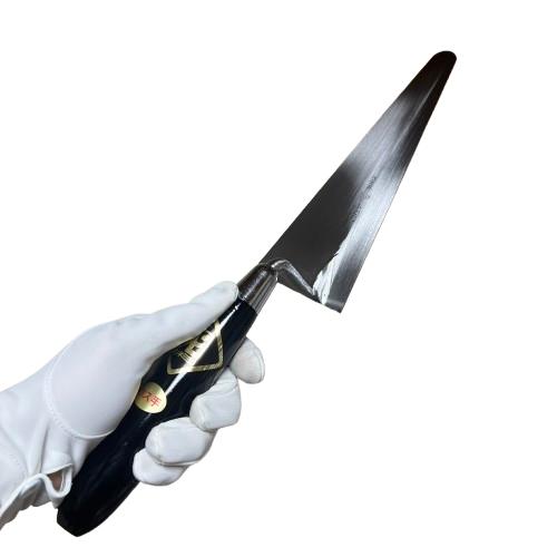 カネミツ 半切ブロック鏝 油焼ウス手 中 鏝長197mm 鏝幅83mm 左官鏝