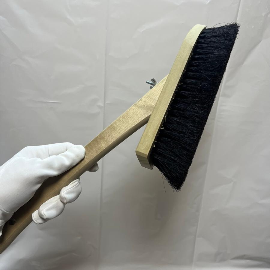 カネミツ 純馬毛柄付刷毛舟形 黒毛 モルタル ハケ 左官コテ : 今戸屋