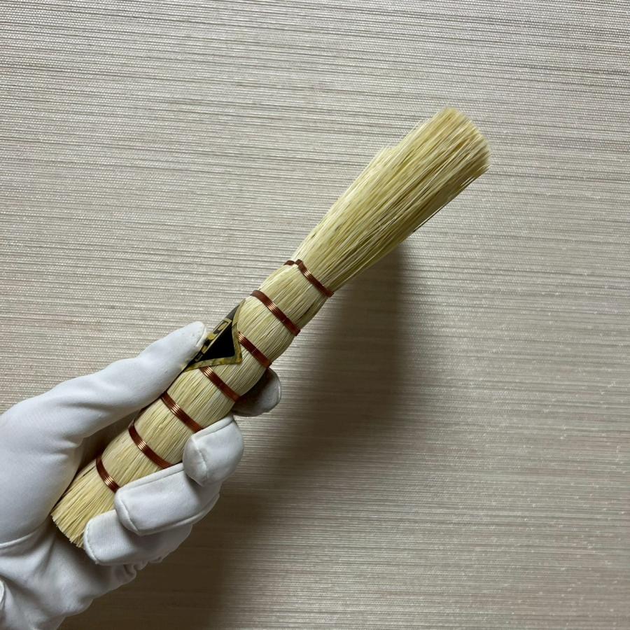 コピー刷毛 チリホーキ 210mm 白パキン製三ツ又 モルタル ハケ 箒 左官