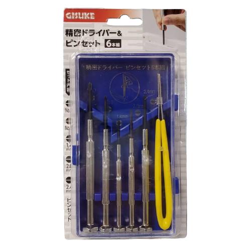 儀助 精密ドライバーセット ピンセット付 6本組 ［送料無料］ : 今戸屋
