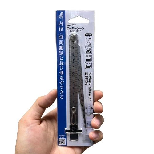 ma まとめ売り シンワ テーパーゲージ 直尺付 1~15mm 62612 : 今戸屋建材ヤフー店