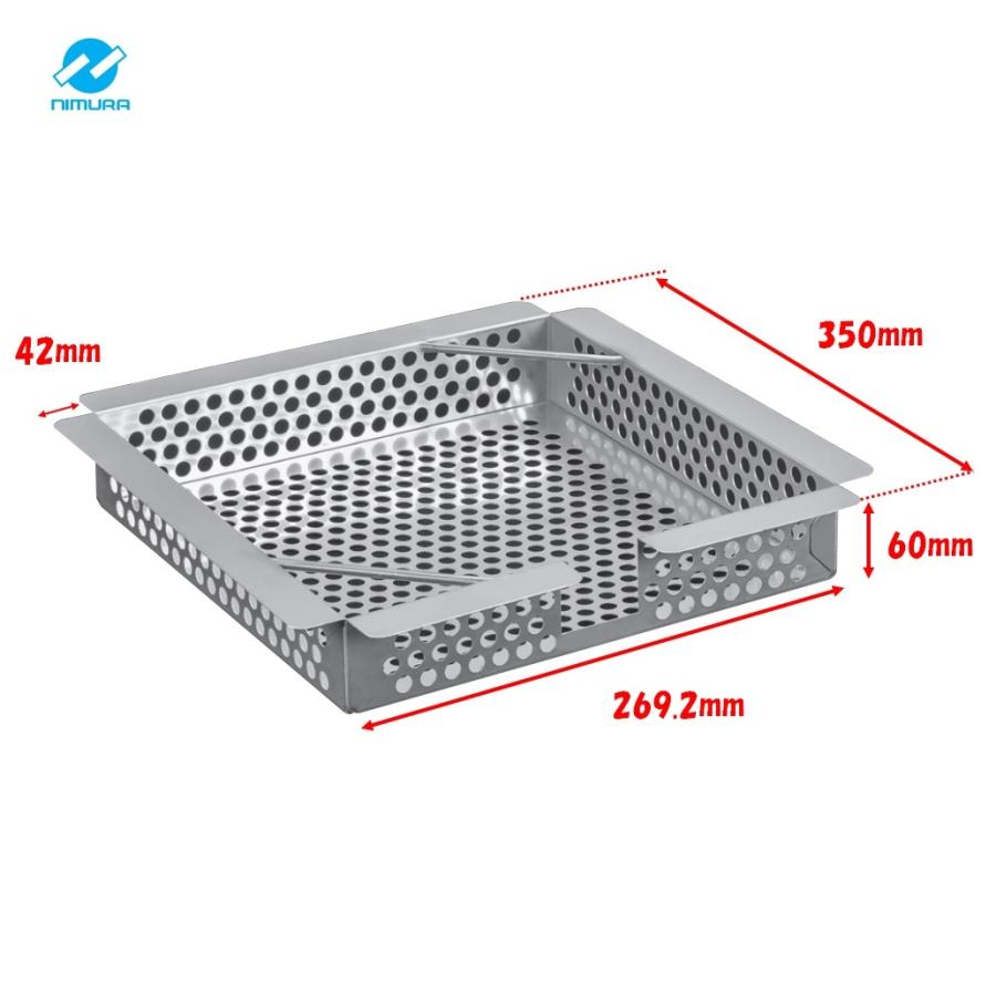落ち葉バスケット　CD桝300用　一般桝グレーチング用　ニムラ　ステンレス製　汚水桝　角マス　改良桝　排水溝　落葉　ゴミ　集水桝