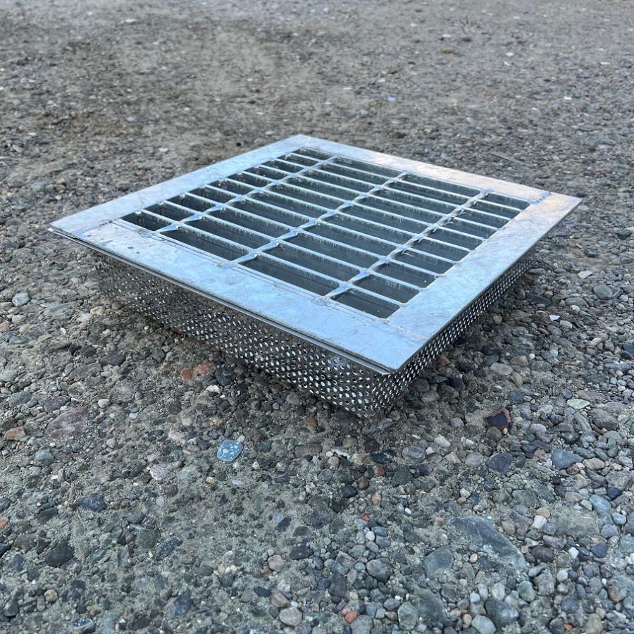 落ち葉バスケット 改良桝400用 グレーチングセット ステンレス製 角マス ニムラ 排水溝 ゴミ 落葉 汚水桝 集水桝 マス コンクリート_3