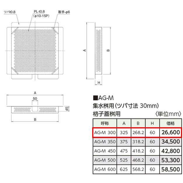 落ち葉バスケット　集水桝300用　格子蓋桝用　ステンレス製　排水溝　ゴミ　改良桝　汚水桝　落葉　ニムラ　角マス　集水桝