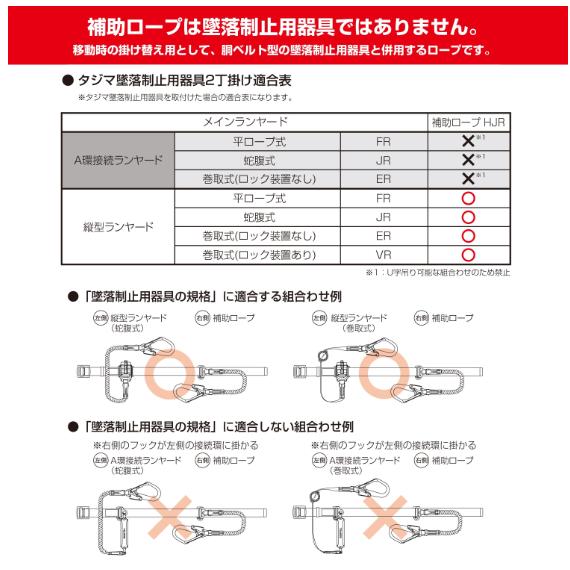 タジマ　胴ベルト用ランヤード　VR150縦型L2　B1VR150-TL2　在庫あり