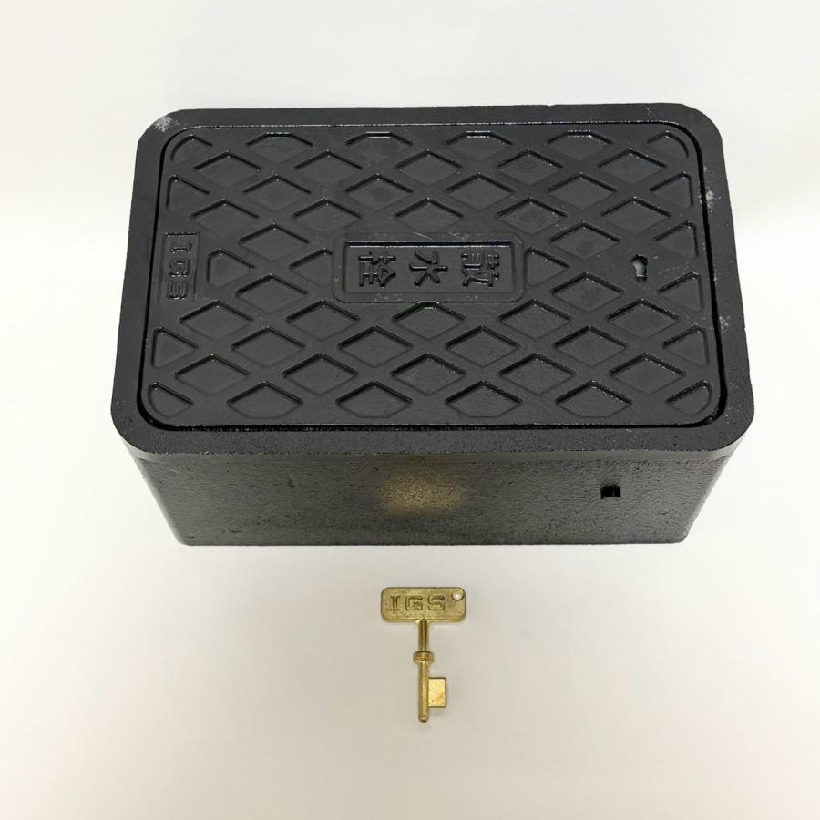 いとうページ 伊藤鉄工 B3BK 13A 20A 鍵付き散水栓ボックス バルブボックス 鋳鉄製