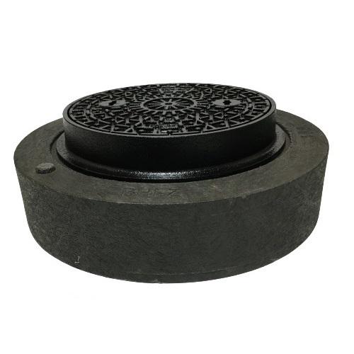 伊藤鉄工 BHLZ-20-200 鋳鉄製防護蓋 200 T20 小口径桝蓋 台座付 小口径