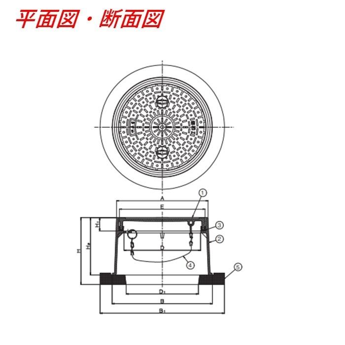 伊藤鉄工 鋳鉄製防護蓋 サイズ 200 T8 小口径桝蓋 小口径マス用