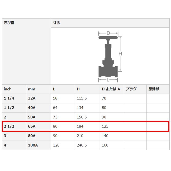 大和バルブ BIG-65A ゲートバルブ 125型 ねじ込み 弁棒非上昇式_1