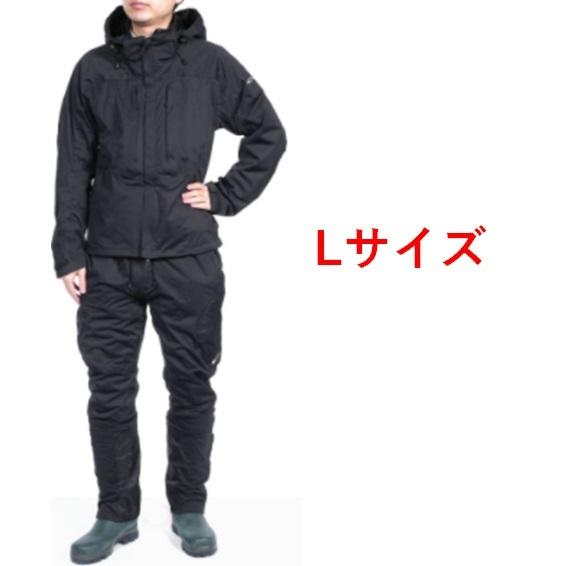ストレッチレインパーカー ブラック L LL 3L 4way CR-9000 透湿 撥水