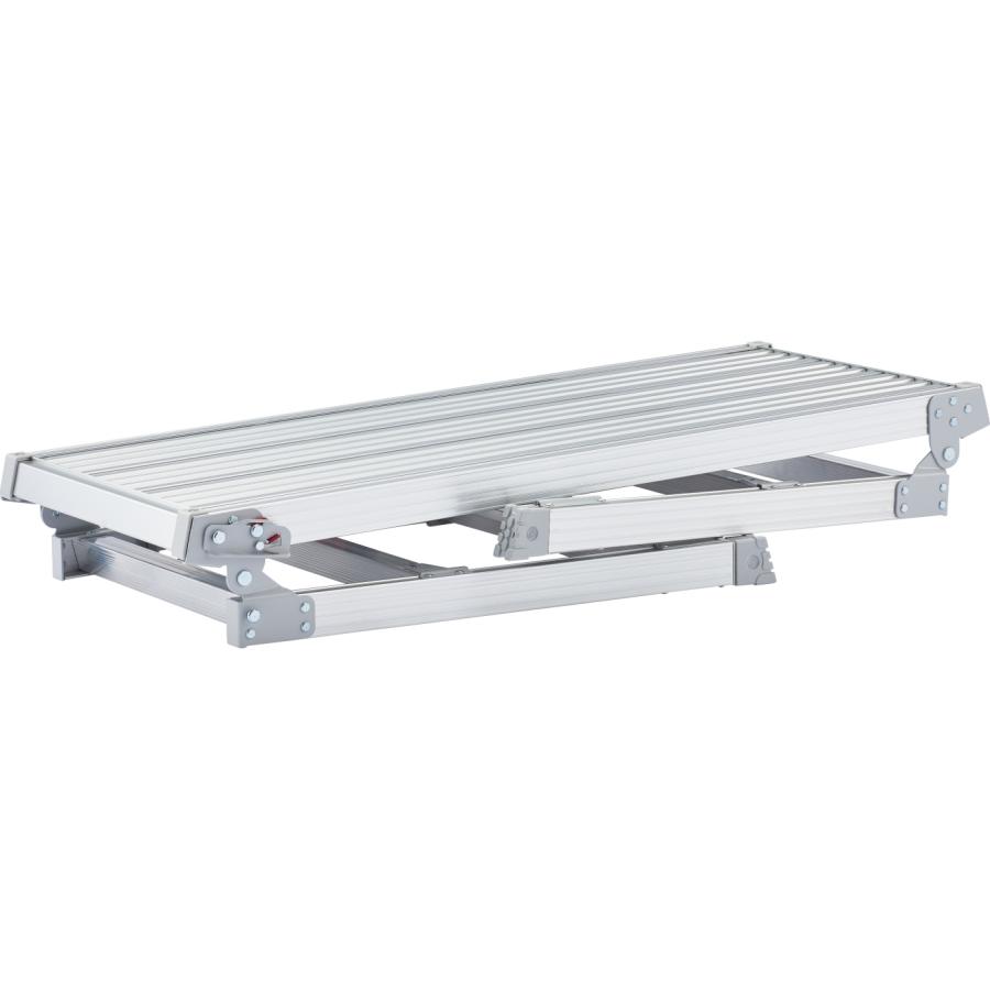 長谷川工業 脚部伸縮式足場台 DRSW-1000c 幅広タイプ42cm アルミ製 