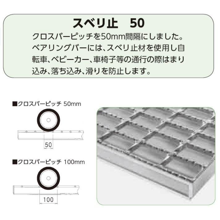 横断溝　側溝　グレーチング　溝蓋　クロスバーピッチ50　圧接式　T6　ニムラ　ニムラ　スベリ止め　普通目　溝幅350mm　バリアフリー