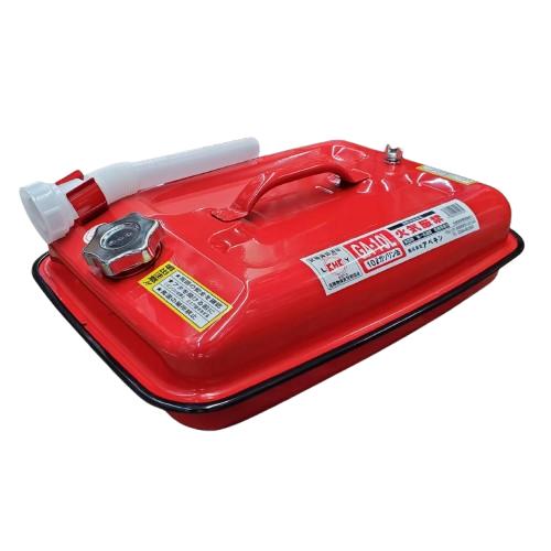 ガソリン携行缶 日本製 10L GA-10L ノズルホース付 アベキン