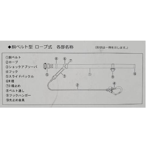 TOYO SAFETY（トーヨーセフティー） 胴ベルト型 墜落制止用器具 ロープ