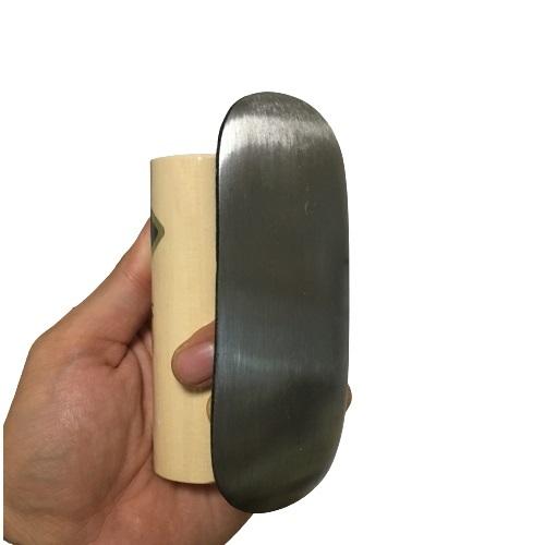カネミツ エンバル鏝 巾広 120mm 本焼 役物コテ 左官コテ 幅広 : 今