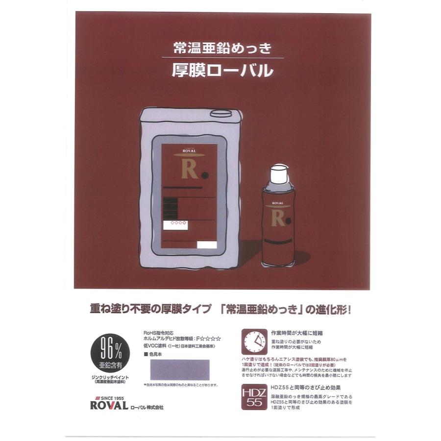厚膜ローバルスプレー 420ml 缶 常温亜鉛めっき HR-420ML グレー : 今 