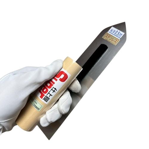 カネミツ スーパー仕上鏝 240mm 0.5mm厚 ステンレス 仕上鏝 左官鏝