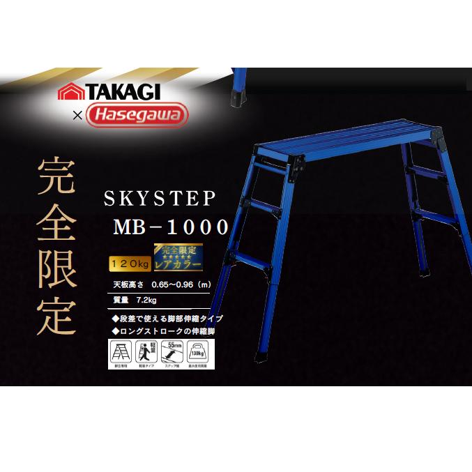 長谷川工業 高儀 × 長谷川 足場台 SKY STEP MB-1000 限定色 はしご