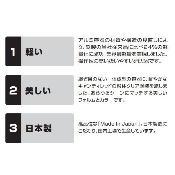 モリタ宮田工業 アルミ製蓄圧式粉末ABC消火器 MEA10Z アルテシモII
