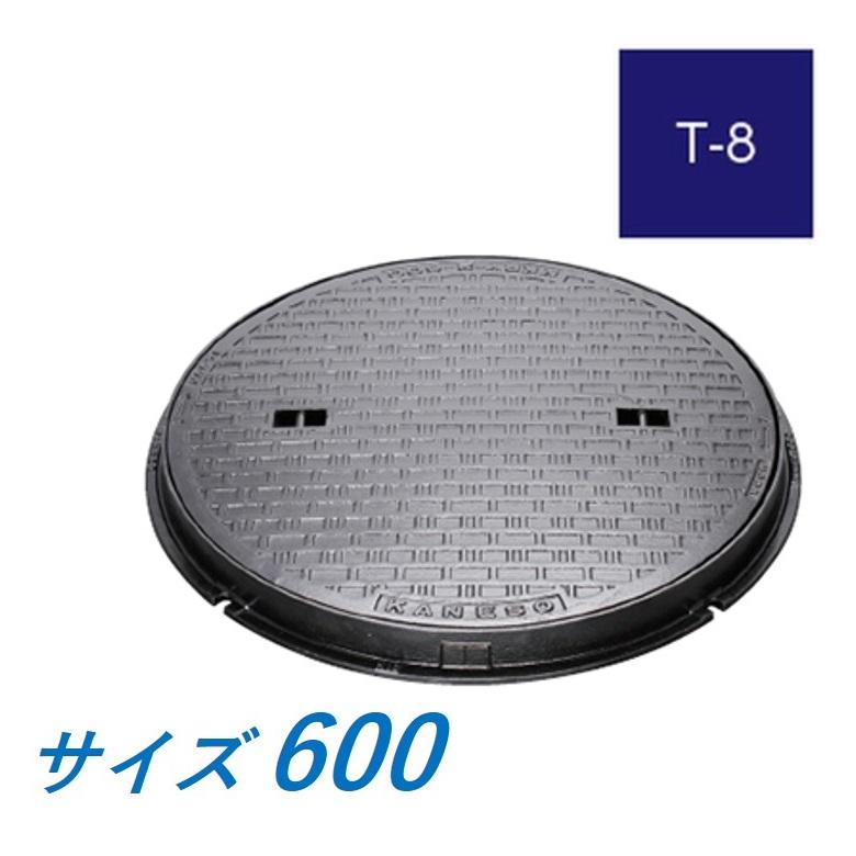 お*✨様 タブラセット（本体、円座、蓋、金槌、粉） カネソウ マンホール 蓋 600 T-8 MKRY-8-600 ハンドホール鉄蓋 丸枠 鎖