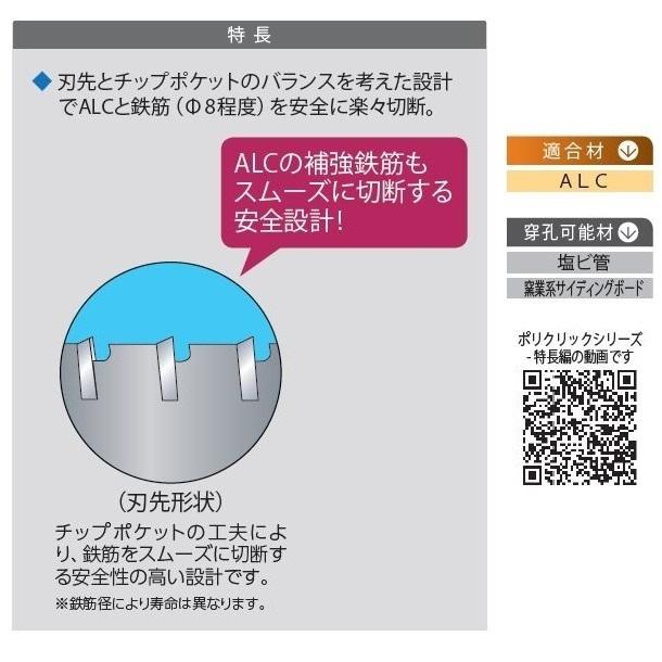 ミヤナガ（MIYANAGA） ALC用コアドリルセット ポリクリック SDSプラス