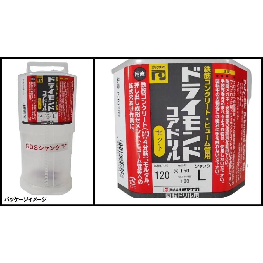 ミヤナガ（MIYANAGA） ドライモンドコアドリルセット ポリクリック SDS