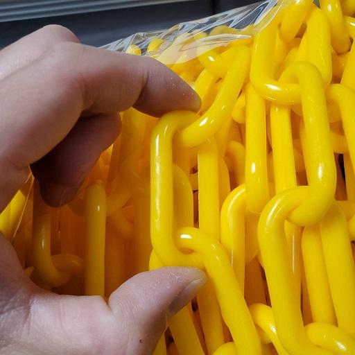 プラスチックチェーン 8mm×20m巻 リール付 黄 プラチェーン SOFIX : 今