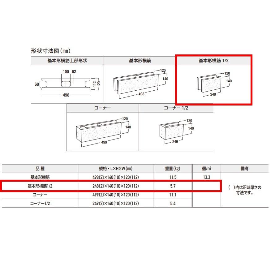 舗 ブロック 基本形横筋1 2 248mm 140mm 1mm 強度区分c16 Jis認証 組積用 デザインブロック 化粧ブロック スキエット エスビック Topdental Com Ar