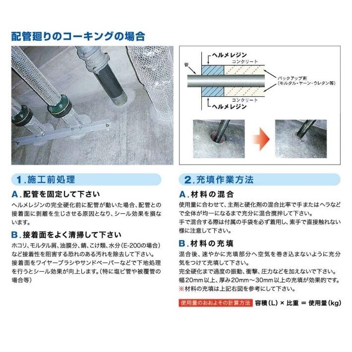 ヘルメチック　へルメレジン　SE-260　10kgセット　水中硬化型充填接着剤　防水コーキング　水中ボンド　止水