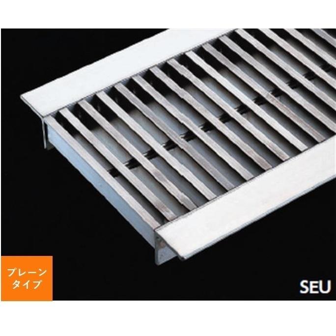 ステンレス製 U字溝 グレーチング 溝幅150mm 歩道用 ピッチ13 プレーン 高さ15mm ベアリングバー幅6mm Tバータイプ 溝蓋 ニムラ 送料無料_2