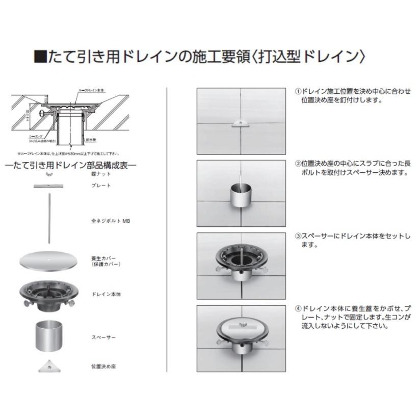 お買い得 ルーフドレイン 屋上用 サイズ 150 鋳鉄製 防水層張り幅60mm 先付け 打込み式 ねじ込み接続 6インチ アスファルト シート防水用 SG1RJ ニムラ