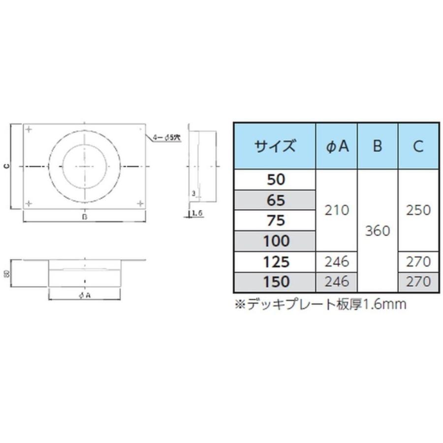 ルーフドレイン デッキプレート用 廊下 踊り場用 サイズ 100 先付け 打込み式 ねじ込み接続 4インチ アスファルト シート防水用 SG1SK＋D ニムラ
