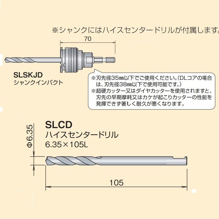 ミヤナガ エスロック シャンクインパクト ハイスセンタードリル ミヤナガ エスロック シャンクインパクト ハイスセンタードリル
