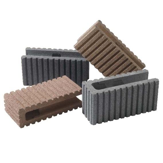 ブロック 1タイプ 基本形横筋 398mm 190mm 1mm 強度区分c16 Jis認証 化粧ブロック 組積用 スマートc エスビック 新作 大人気 デザインブロック